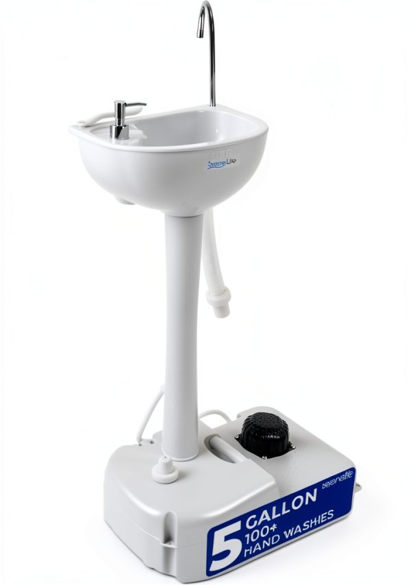 SereneLife Portable Sink Foot Pump Outdoor Handwashing-0