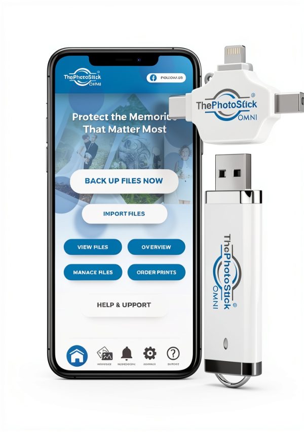 ThePhotoStick Omni 64GB USB Flash Drive White-1