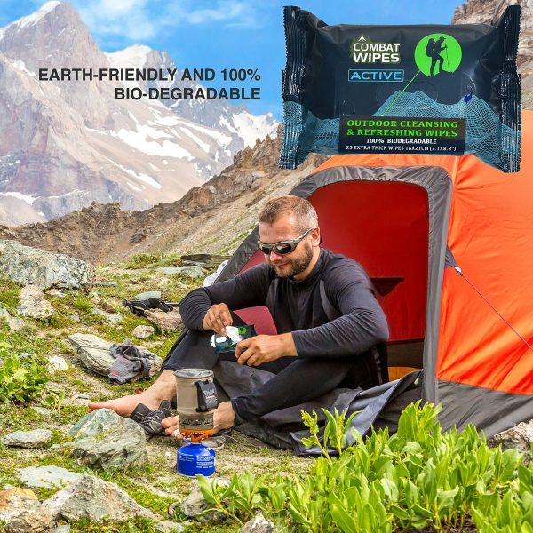 Combat Wipes Active Biodegradable Camping Wipes-4