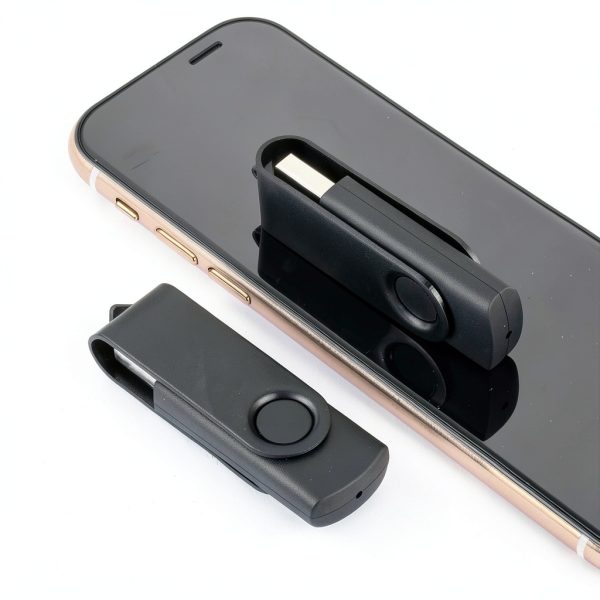 USB Flash Drive SeeDete 16GB Black Metal Clip-3
