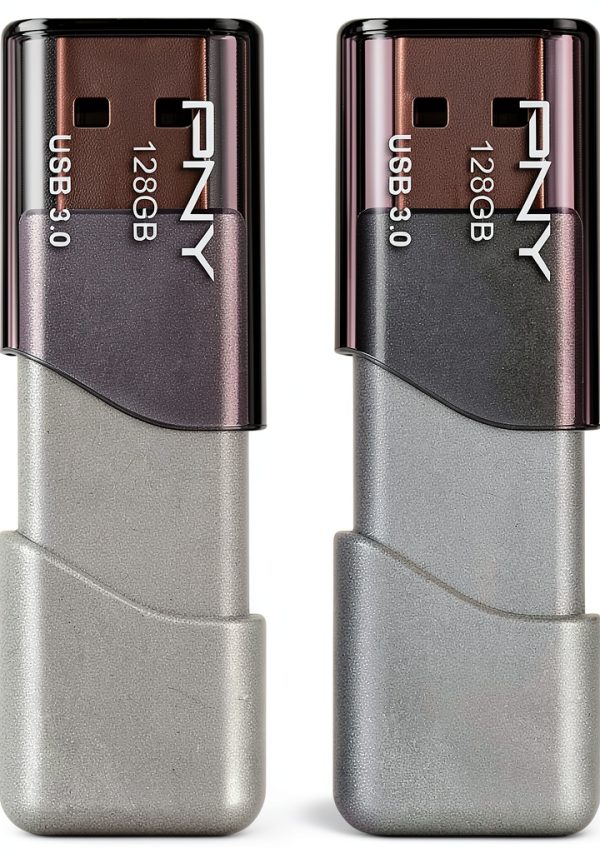 PNY Turbo Attaché 3 128GB USB 3.0 Flash Drive Silver-0