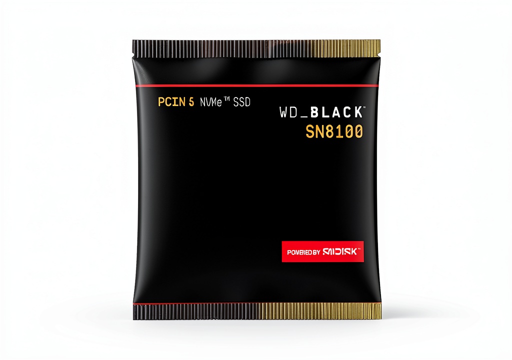 Installing PCIe Gen5 NVMe SSD Sandisk WD_BLACK 2TB Black on a wooden desk