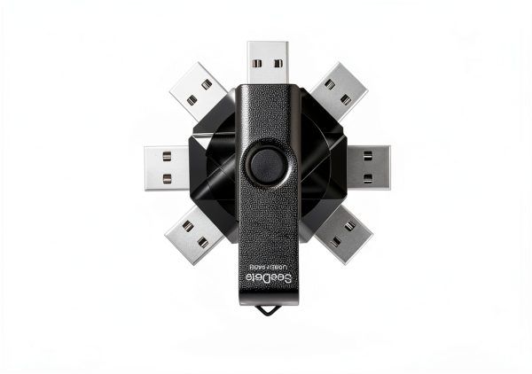 64GB USB Flash Drive SeeDete Metal Clip Design-2