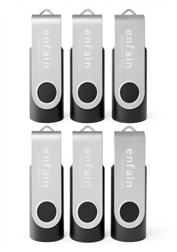 Enfain 16GB USB Flash Drive Black-0