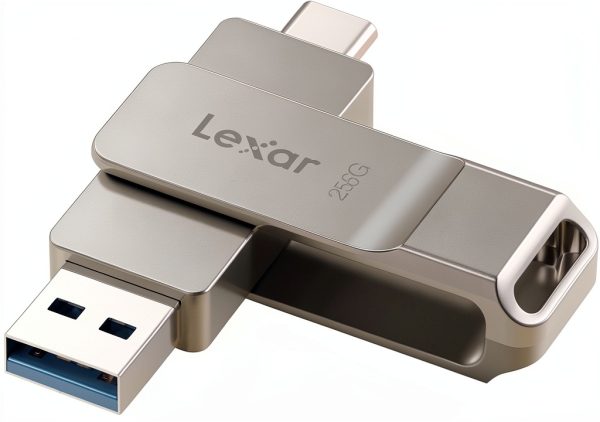 Lexar 256GB USB Flash Drive Champagne Silver-0