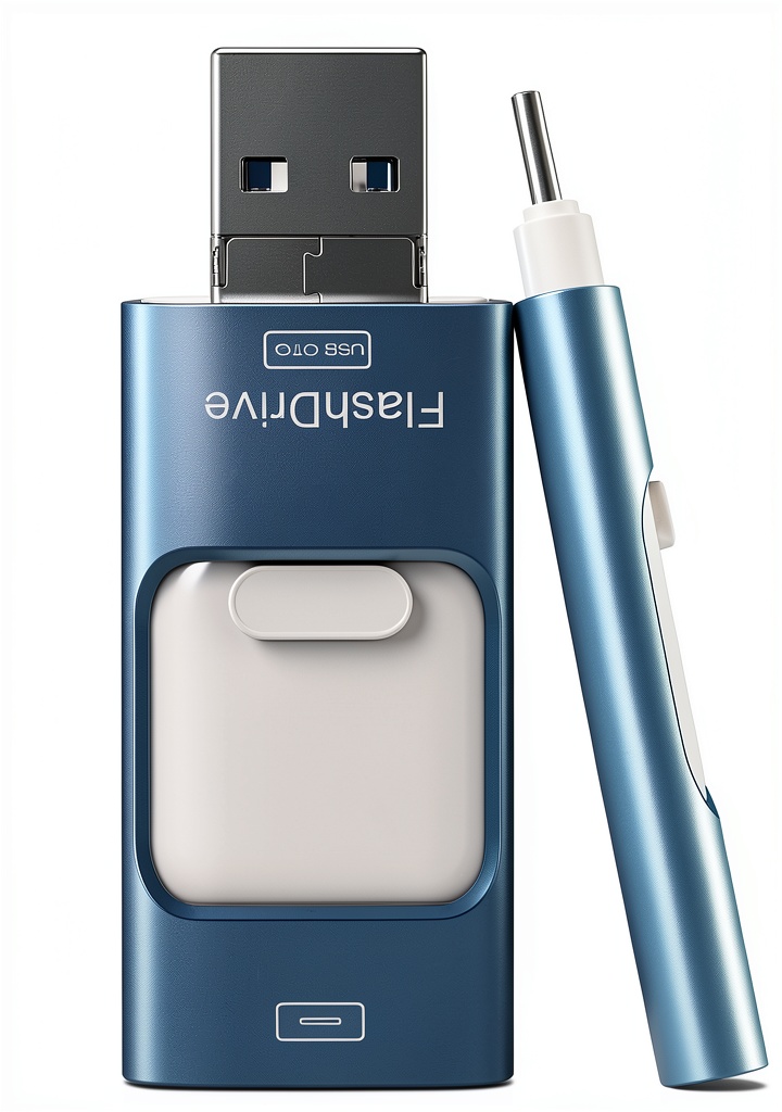 ZARMST flash drive connected to a smartphone and laptop