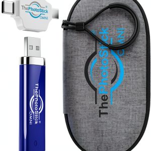 ThePhotoStick Omni 256GB USB Flash Drive Blue Gray Multi‑Device-0