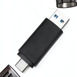 USB-C Flash Drive JOIOT Dual USB 3.0 128GB Black Portable Storage-0