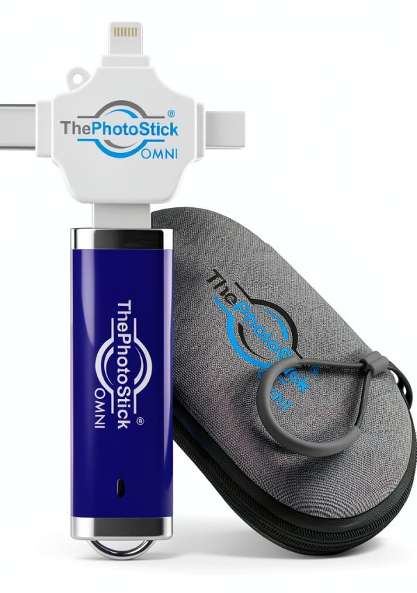 ThePhotoStick Omni 256GB USB Flash Drive Blue Gray Multi‑Device-1