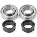 [2-Pack] SA207-23 - Insert Bearing - 1-7/16 in Bore - 2.835 in Outer Diameter - 1.531 in Width - 0.669 in Outer Ring Width - Eccentric Mounting Collar, Non-Relubricable-0