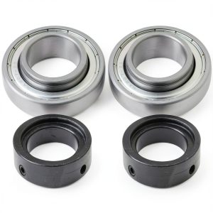 [2-Pack] SA207-23 - Insert Bearing - 1-7/16 in Bore - 2.835 in Outer Diameter - 1.531 in Width - 0.669 in Outer Ring Width - Eccentric Mounting Collar, Non-Relubricable-0