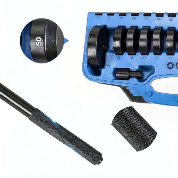 8MILELAKE 52 in 1 Custom Bushing Driver Tool Set Transmission Wheel Axle Bearing Race and Seal Installer 18-65mm & 74mm Bush Removal Puller Bearing Press Tool Kit-6