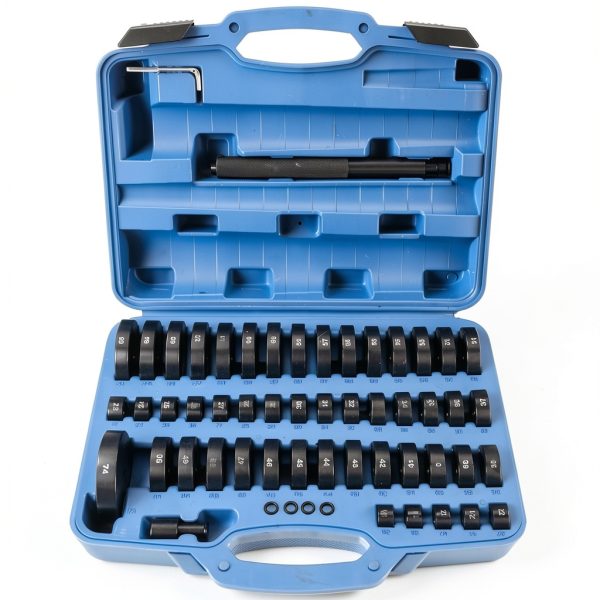 8MILELAKE 52 in 1 Custom Bushing Driver Tool Set Transmission Wheel Axle Bearing Race and Seal Installer 18-65mm & 74mm Bush Removal Puller Bearing Press Tool Kit-0