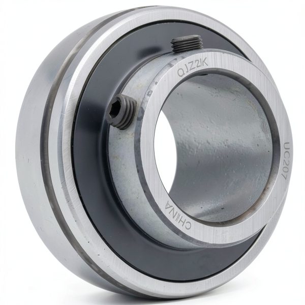 UC207 Insert Bearing QJZ – 1-3/8 in Bore, Double Sealed, Relubricable-0